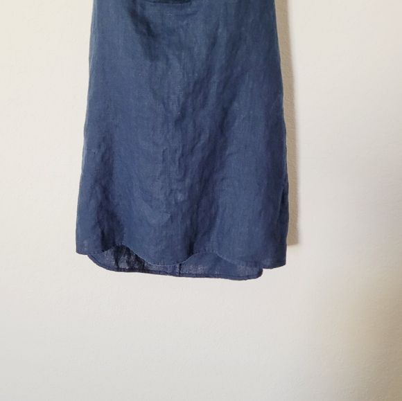 💙Reformation Navy and white halter linen dress Sz 6 - Picture 4 of 16